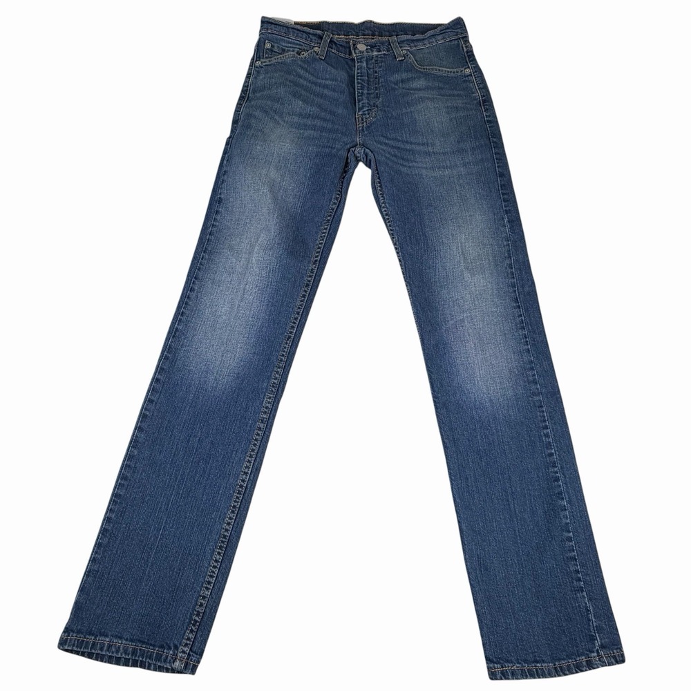 Levis 513 Jeans‎ Size 28x30 Blue Denim Medium Wash Mid Rise Straight Leg Casual